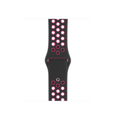 Силиконовый ремешок Nike Silicon sport band для часов Apple Watch black-pink