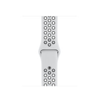 Силіконовий ремінець Nike Silicon sport band для годинника Apple Watch pure platinum - black