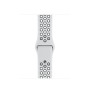 Силиконовый ремешок Nike Silicon sport band для часов Apple Watch pure platinum - black