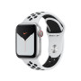 Силиконовый ремешок Nike Silicon sport band для часов Apple Watch pure platinum - black