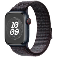 Нейлоновий ремінець Nike Neylon sport loop NEW для годинника Apple Watch black / blue
