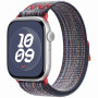 Нейлоновый ремешок Nike Neylon sport loop NEW для часов Apple Watch blue / red