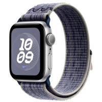 Нейлоновый ремешок Nike Neylon sport loop NEW для часов Apple Watch grey / blue