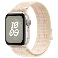 Нейлоновий ремінець Nike Neylon sport loop NEW для годинника Apple Watch starlight / pink
