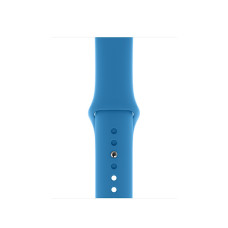 Силиконовый ремешок Silicon sport band для часов Apple Watch surf blue