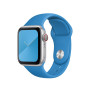 Силиконовый ремешок Silicon sport band для часов Apple Watch surf blue