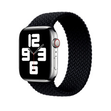 Плетеный силиконовый ремешок Braided Solo Loop для часов Apple Watch black