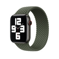 Плетений силіконовий ремінець Braided Solo Loop для годинника Apple Watch inverness green