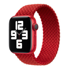 Плетений силіконовий ремінець Braided Solo Loop для годинника Apple Watch red