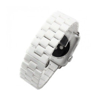 Керамический ремешок Ceramic 3-bead для часов Apple Watch white