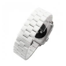 Керамический ремешок Ceramic 3-bead для часов Apple Watch white