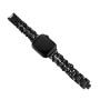 Металлический ремешок Chanell Leather для часов Apple Watch black