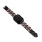 Металлический ремешок Chanell Leather для часов Apple Watch black pink
