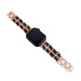 Металлический ремешок Chanell Leather для часов Apple Watch rose black