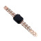 Металлический ремешок Chanell Leather для часов Apple Watch rose white
