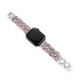 Металлический ремешок Chanell Leather для часов Apple Watch silver pink