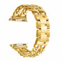 Металевий ремінець Chanell New для годинника Apple Watch gold