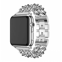 Металевий ремінець Chanell New для годинника Apple Watch silver