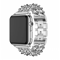Металевий ремінець Chanell New для годинника Apple Watch silver