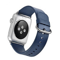 Кожаный ремешок Classic Buckle Leather для часов Apple Watch dark blue