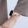 Металлический ремешок Fashion Coarse Weaving для часов Apple Watch rose gold