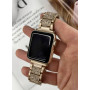 Металевий ремінець Lady band New для годинника Apple Watch gold