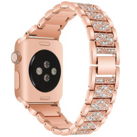 Металлический ремешок Lady band New для часов Apple Watch rose gold