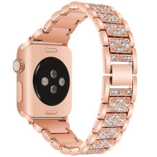 Металлический ремешок Lady band New для часов Apple Watch rose gold
