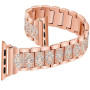 Металевий ремінець Lady band New для годинника Apple Watch rose gold