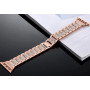 Металевий ремінець Lady band New для годинника Apple Watch rose gold