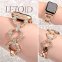 Металлический ремешок Lady band Rings Brilliant для часов Apple Watch gold