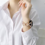 Металлический ремешок Lady band Rings Brilliant для часов Apple Watch gold