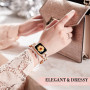 Металлический ремешок Lady band Rings Brilliant для часов Apple Watch gold