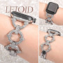 Металлический ремешок Lady band Rings Brilliant для часов Apple Watch silver