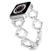 Металевий ремінець Lady band Rings Brilliant для годинника Apple Watch silver