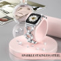 Металлический ремешок Lady band Rings Brilliant для часов Apple Watch silver