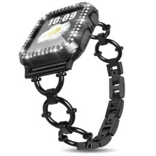 Металлический ремешок Lady band Rings для часов Apple Watch black