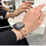 Металевий ремінець Lady band Rings для годинника Apple Watch gold