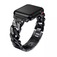 Металевий ремінець Lady band для годинника Apple Watch black