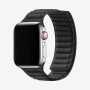 Кожаный ремешок Leather Link Felt для часов Apple Watch black