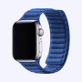 Кожаный ремешок Leather Link Felt для часов Apple Watch blue