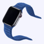 Кожаный ремешок Leather Link Felt для часов Apple Watch blue