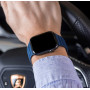 Кожаный ремешок Leather Link Felt для часов Apple Watch blue