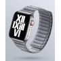 Кожаный ремешок Leather Link Felt для часов Apple Watch gray