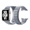 Кожаный ремешок Leather Link Felt для часов Apple Watch gray