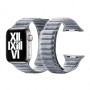 Кожаный ремешок Leather Link Felt для часов Apple Watch gray