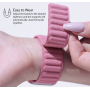 Кожаный ремешок Leather Link Felt для часов Apple Watch pink