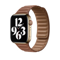 Кожаный ремешок Leather Link для часов Apple Watch saddle brown