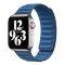 Кожаный ремешок Leather Link для часов Apple Watch cornflower