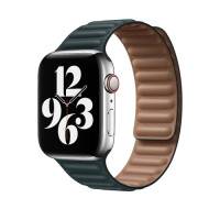 Кожаный ремешок Leather Link для часов Apple Watch forest green